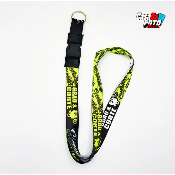 Chaveiro Osascorte, Grau e Corte com engate Rápido Moto Cordão Tirante Pescoço Crachá