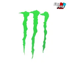 kit 2 adesivos Monster Verde Neon para Moto Bike Carro Caminhão Bicicleta capacete decoração
