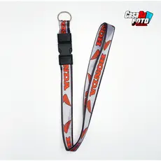 Chaveiro Honda Cinza e Vermelho com engate Rápido Moto Cordão Tirante Pescoço Crachá