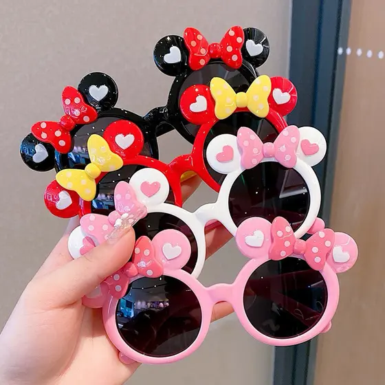 Óculos Infantil Minnie Meninas Meninos Óculos De Sol Lentes Brilhantes Proteção UV400 Com Estilo Para Crianças