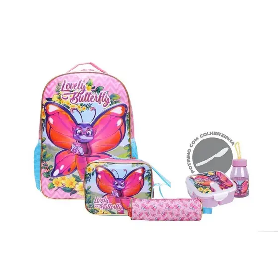 Kit Escolar WKids Feminino com 6 Peças