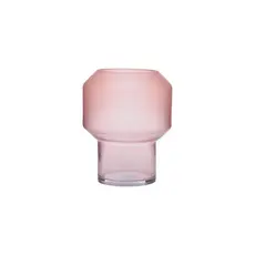 Vaso Frosted Rosa 15x19x15Cm Vidro