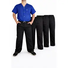 Kit 03 Calça Brim Uniforme Profissional Reforçada Com Bolsos