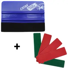 Espatula com feltro e refil para aplicação de insulfilm envelopamento e adesivos