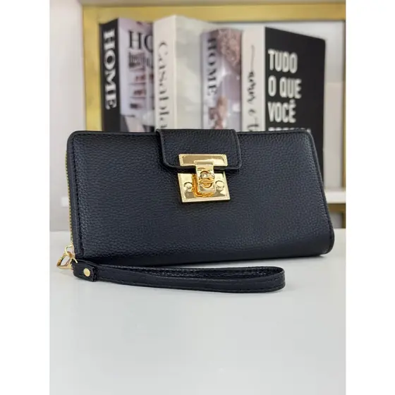 Carteira Comprida Multiuso Feminina / Porta-Cartão / Fecho Magnético/Bolsa Fashion para Mulheres