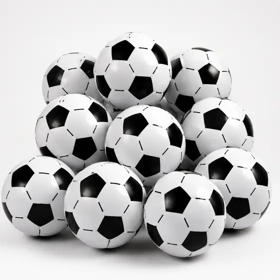 Bola Futebol branco e preto Vinil Pingo Dente De Leite Atacado