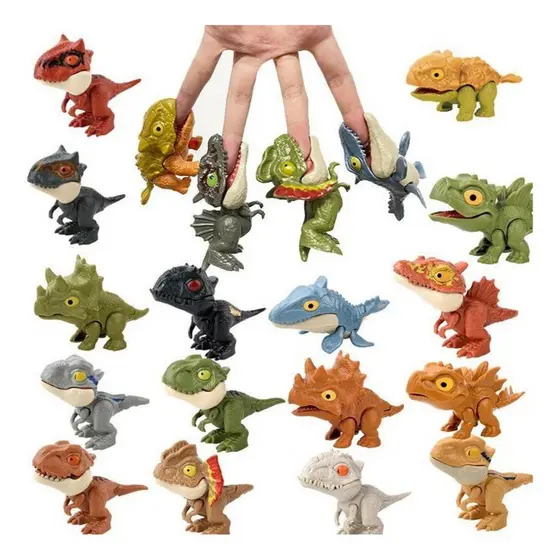 Kit 10 Dinossauros Miniatura Morde Dedo Baby Colecionável