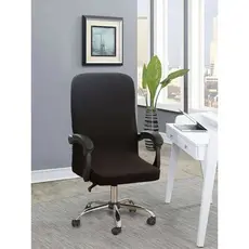 Capas De Cadeira De Escritório. Cor: Preto.