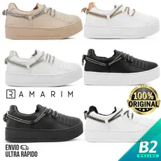 Tênis Ramarim Caixa Alta Slip On Strass Feminino 100% Original Com Nota Fiscal e Garantia