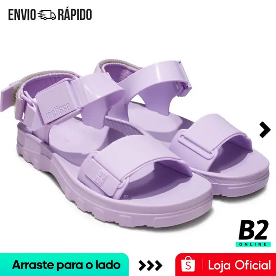 Sandália Melissa Kick Off Sandal Low Feminina Lilas Original com Nota Fiscal e Garantia