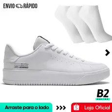 Tênis Olympikus Eros 2 Masculino Branco + 3 Pares de Meias Original com Nota Fiscal e Garantia