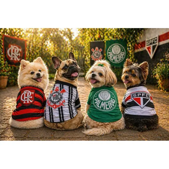 🐶⚽ Camisetas de Times para Pets – Estilo e Paixão em Campo!