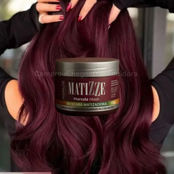 Máscara tonalizante SEM Amônia marsala Nova Formula Rende 3x Mais MATIZZE MARSALA