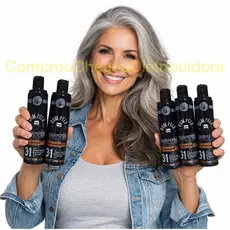 Kit 4 Shampoos Escurecedores Dom Pelo 250ml S/ Amônia - Reduz Fios Brancos Grisalhos Tonalizante