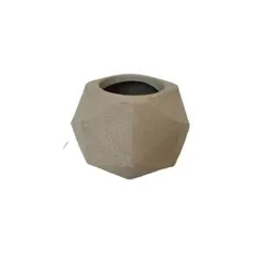 Vaso De Planta Polietileno Decorativo Esfera Diamante 22x15x18cm