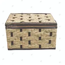 Caixa Organizadora Baú de Palha Carnaúba Cesto para Brinquedo