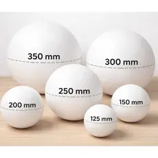 Bola de Isopor EPS Bipartida Oca (2 Metades) Diversos Tamanhos 125mm a 350mm Artesanato Decoração