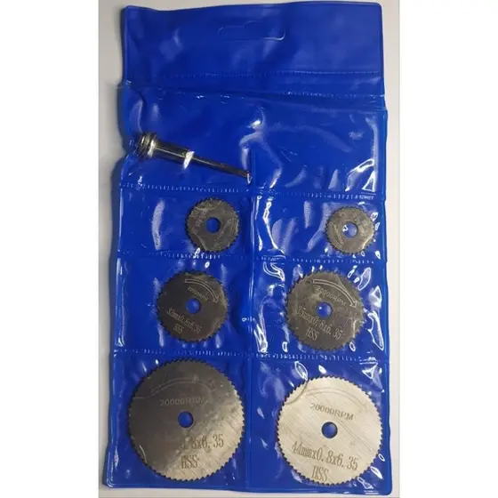 Kit Mini Disco de Corte Serra Circular Micro Retifica Furadeira Parafusadeira Profissional Universal 6 Peças 1 Haste