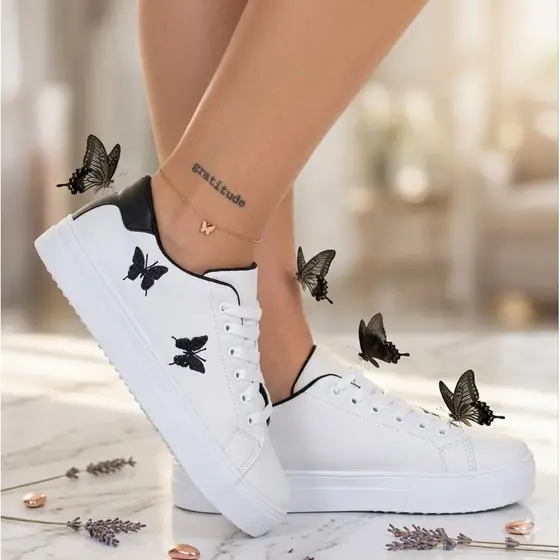 Tênis borboleta feminino sapatênis leve macio confortável em promoção casual lindo para academia caminhada