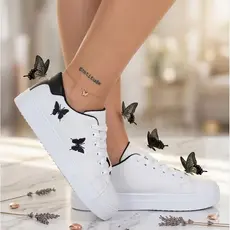 Tênis borboleta feminino sapatênis leve macio confortável em promoção casual lindo para academia caminhada