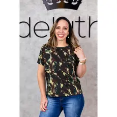 Camiseta  Militar Feminina  Blusa  Camuflada do Exercito