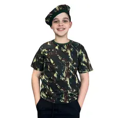 Camiseta Camuflada Infantil  do Exército + Boina