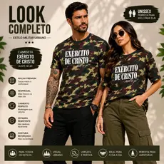 Camiseta Camuflada Exercito de Cristo