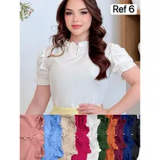 Blusa manga bufante Moda Evángélica cod 06