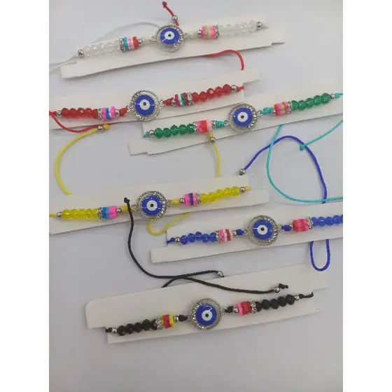 pulseira feminina olho grego, pulseira olho grego colorido