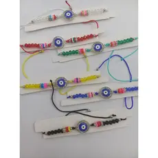 pulseira feminina olho grego, pulseira olho grego colorido