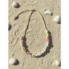 Choker colar de buzios. colorido conchas, carnaval,folia