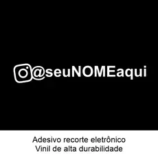 Adesivo com @ insta Personalizado em Vinil – Carro, Moto, Capacete, Vidro, Bicicleta, Caminhão