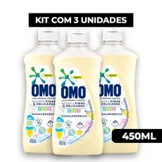 Lava Roupas Líquido OMO Roupas Finas e delicadas Bebê 450ml Hipoalergênico