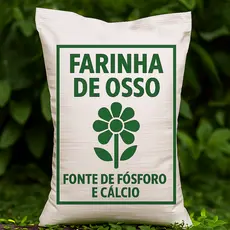 Farinha de Osso Calcinada Adubo para Plantas Flores Horta e Jardim