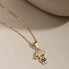 Colar Filhos Pingente Menino, Semijoia, Ouro 18K