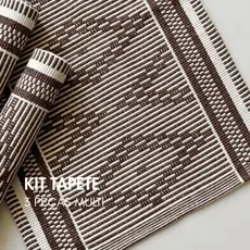 KIT TAPETE ALGODÃO 3 PEÇAS MULTI USO ESTAMPA VERSÁTIL (COZINHA, BANHEIRO, CORREDOR, QUARTO, SALA)