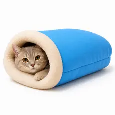 Caminha Saquinho Pet para Gatos Cachorro 50 x 45cm Sherpa e Velboa Super Macia Quentinha e Aconchegante