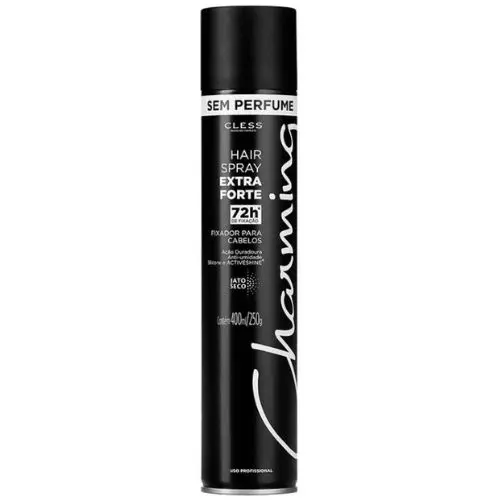 Hair Spray Charming Extra Forte Sem Perfume 400 ML - Cless