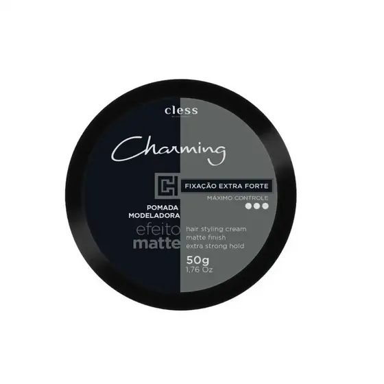 Pomada Modeladora Charming Men Extra Forte Matte 50g Cera Pasta