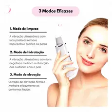 Caneta Peeling Ultrassônico E Ionização Portátil Anti Cravos E Acne