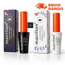 Cola para Cílios À Prova D'Água Macrilan, Preta e transparente,Fixação, Duradoura, Natural, Aplicação Fácil