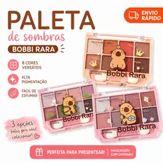 Paleta de Sombra Neutra e colorida Bobbi Rara - paleta de sombra profissional