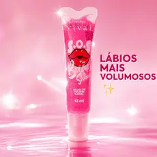 Gloss Labial S.O.S Brilho Shine Vivai Gloss de Volume Lip Gloss Transparente Efeito Volume Brilho Intenso