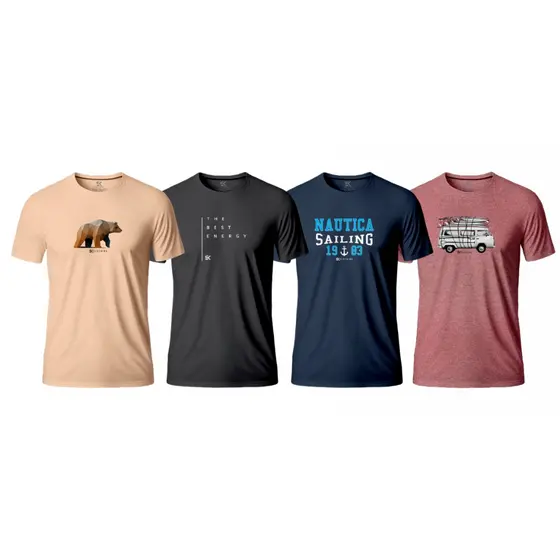 Kit 3 Camisetas Plus Size Grande G1 G2 G3 G4 G5 G6 Envio Imediato