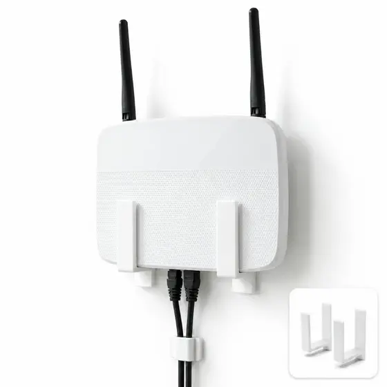 Suporte Roteador WiFi Parede Com Adesivo Reforçado