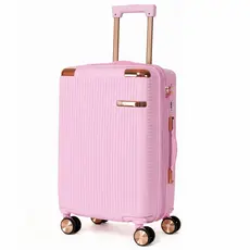 Mala de Viagem ABS rosa bebê Média 10 kg Rodinha 360° Bagagem Individual Unidade Blogueirinha