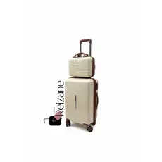 kit 1 mala de Viagem 10kg + 1 Frasqueira Policarbonato C/ Zíper Expansível Antifurto Cadeado C senha Rodinhas Removíveis