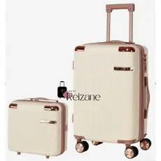 Kit Conjunto 1 Mala De Viagem 32KG Policarbonato + 1 Frasqueira Reforçada Resistente Zíper Duplo Antifurto Cadeado Senha