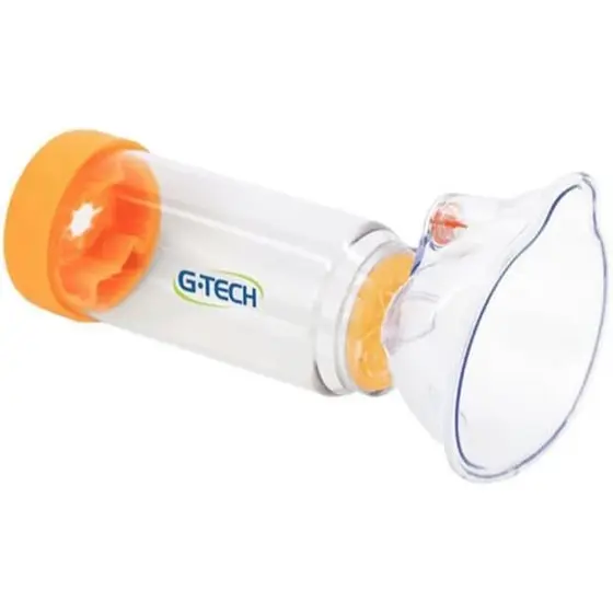 ESPAÇADOR MEDICAMENTO AEROSOL ASMA BOMBINHA CLEAR MÁSCARA INFANTIL