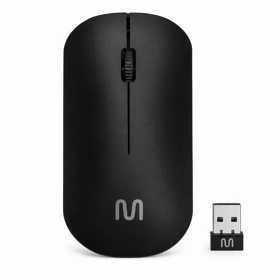 Mouse Sem Fio Multilaser MO307 2.4GHz 1200DPI USB Wireless para Notebook PC Ergonômico